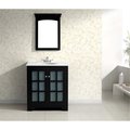 Dawn Kitchen Solid wood with Plywood interior Glass Doors Black AAOC30213406